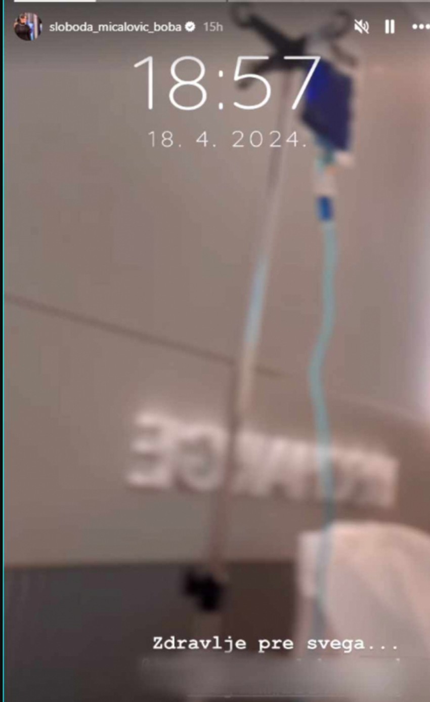 Sloboda Mićalović završila na infuziji