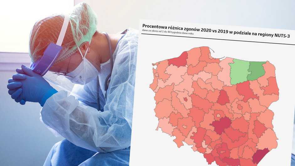 Koronawirus: Ukryte ofiary epidemii. Różnica w liczbie zgonów