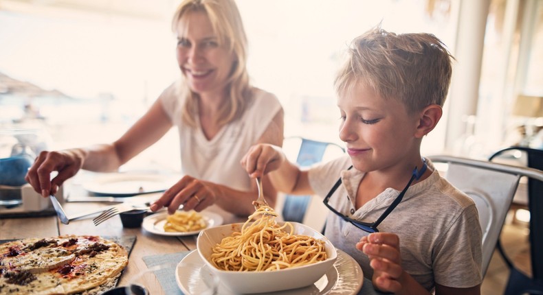 The author's kids were surprised at how big food in the US is.Imgorthand/Getty Images