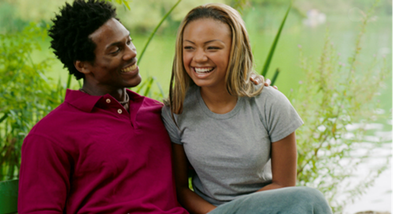 Happy black couple