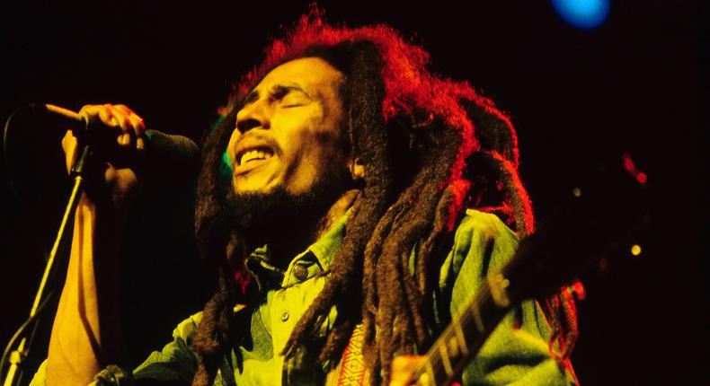 Bob Marley performing in the UK in 1980.Mike Prior/Getty Images