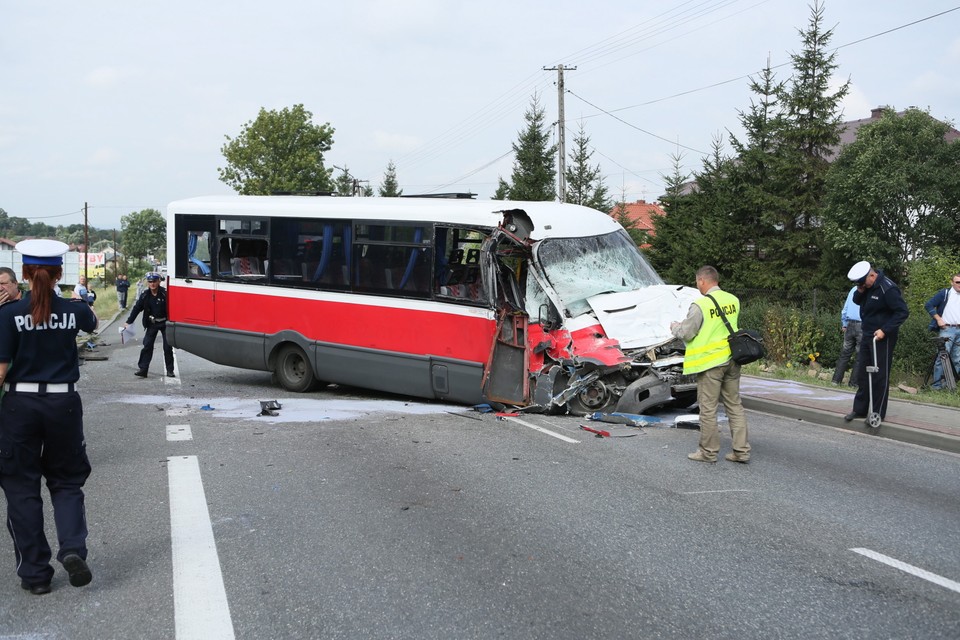 Wypadek w Łapczycy