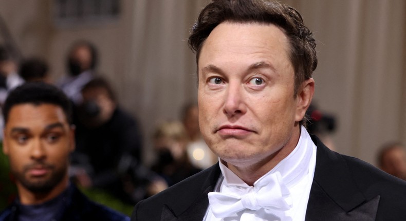 Elon Musk at the 2022 Met Gala.