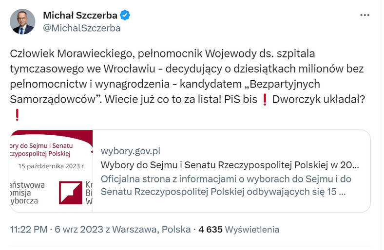 Wystawienie przez Bezpartyjnych Samorządowców w wyborach przyjaciela premiera Mateusza Morawieckiego nie umknęło przedstawicielom opozycji