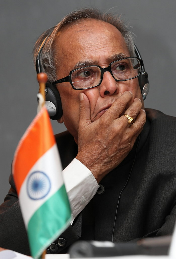 Pranab Mukherjee, minister finansów Indii. Fot. Bloomberg.