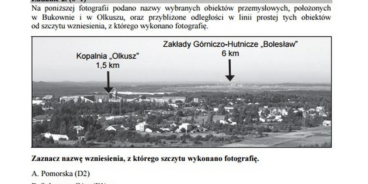 Arkusz egzaminacyjny - geografia na poziomie rozszerzonym