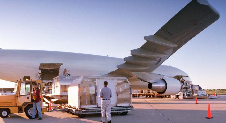 A cargo plane.
