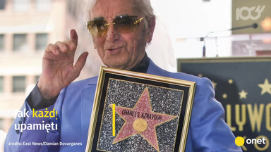 Charles Aznavour zapłacił 40 tys. dolarów za miejsce w Alei Gwiazd