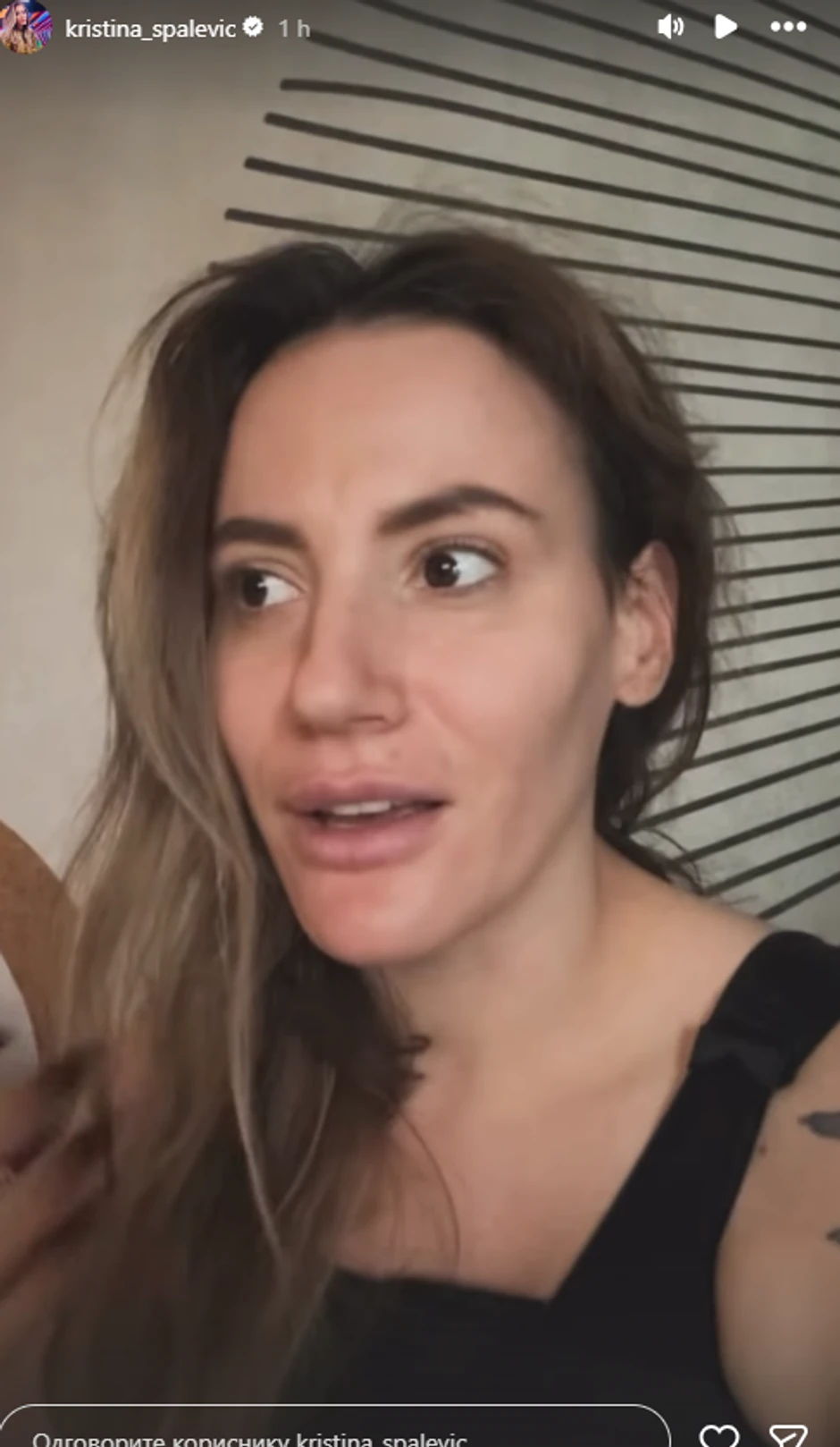 Kristina Spalević bez šminke