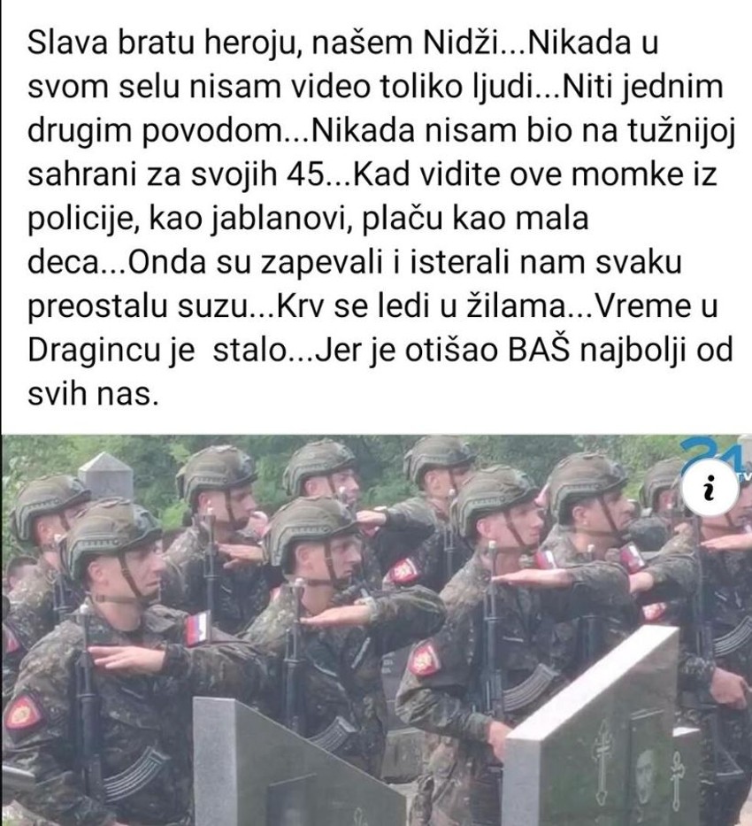 Sahrana Nikole Krsmanovića
