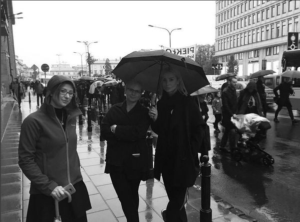 Agnieszka Szulim na 'czarnym proteście'