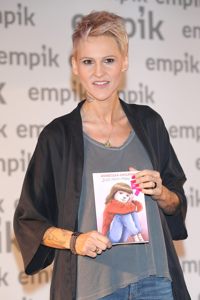 Agnieszka Chylińska na premierze swojej książki