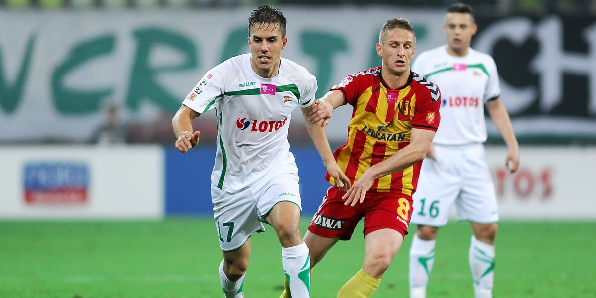 MARCIN PIETROWSKI, VLASTIMIR JOVANOVIC NA MECZU LECHIA GDANSK - KORONA KIELCE