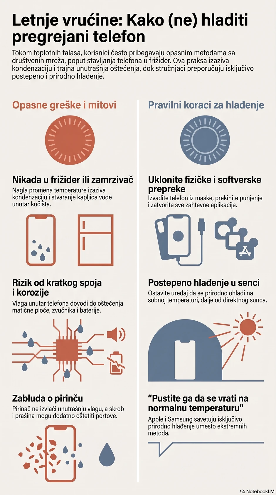 Kako (ne) hladiti pregrejani telefon