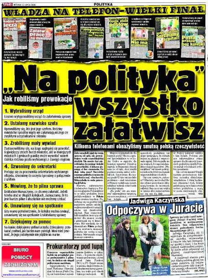 "Na polityka" wszystko załatwisz