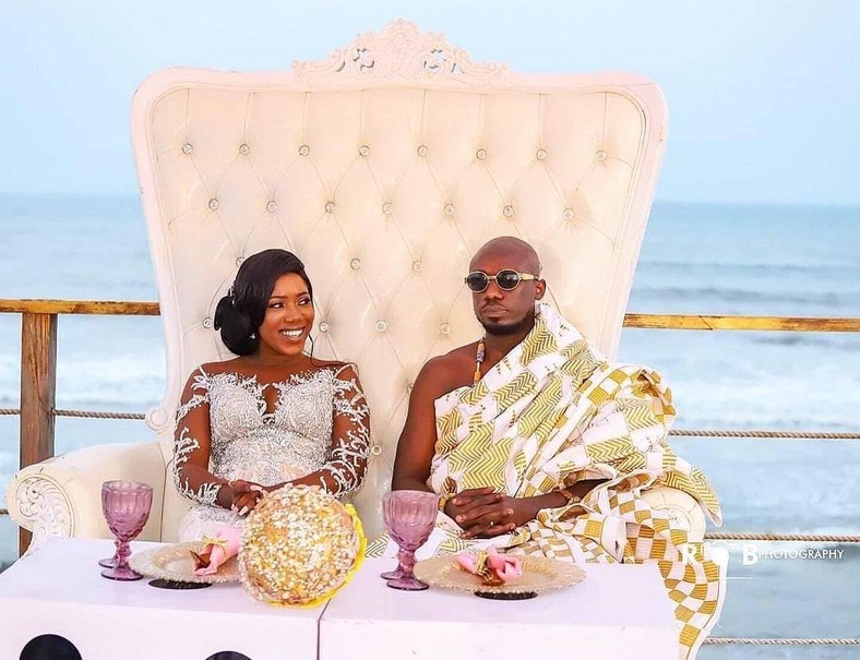 Newly married Victoria Lebene and Eugene Osafo-Nkansah 