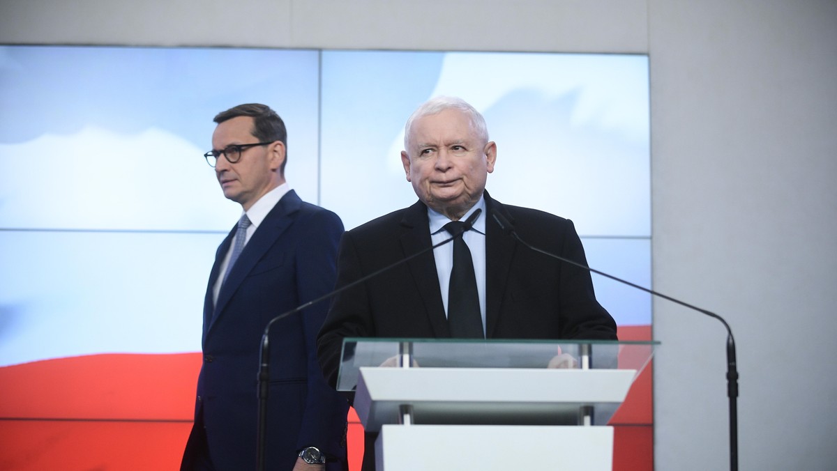 Jarosław Kaczyński i Mateusz Morawiecki