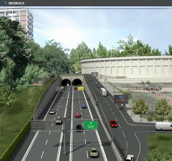 Tunel kod stadiona Partizana