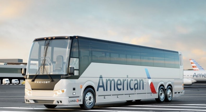 American Airlines Landline bus.