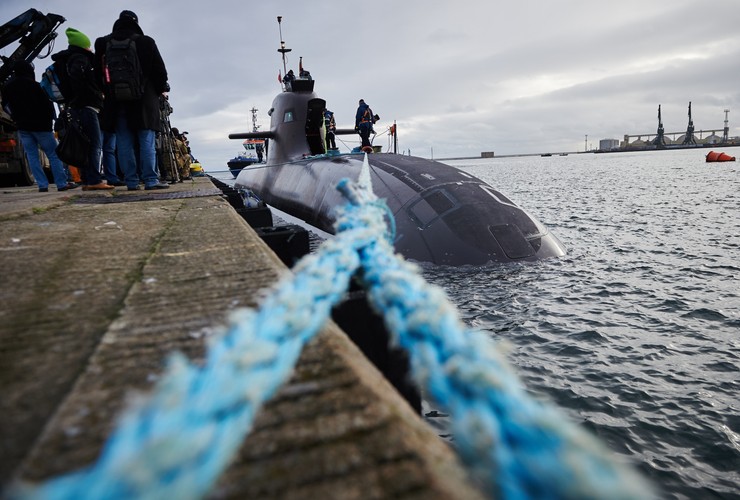 Port wojenny w Gdyni. Wizyta niemieckiego okrętu podwodnego U34 <br><br>(aw/zuz) PAP/Adam Warżawa