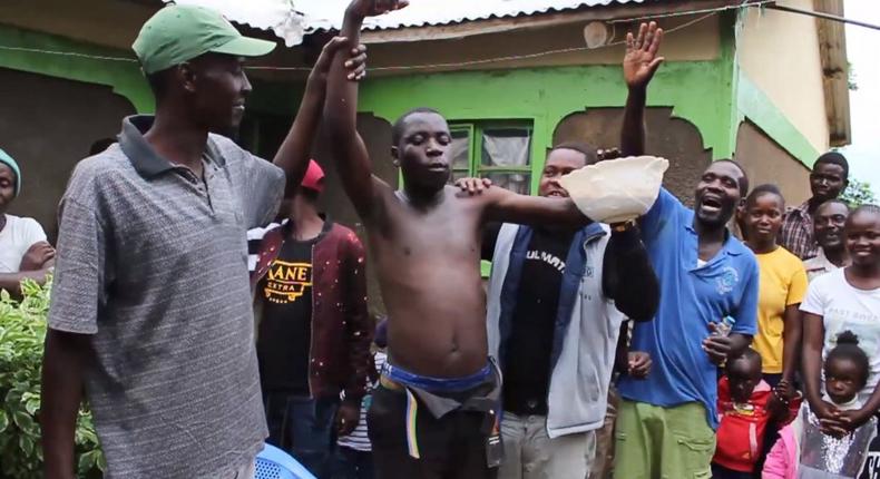 Tony Wamalwa was declared the winner after eating 2 kgs of ugali in 35 mins