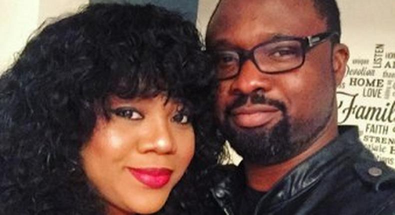 Stella Damasus and husband, Daniel Ademinokan