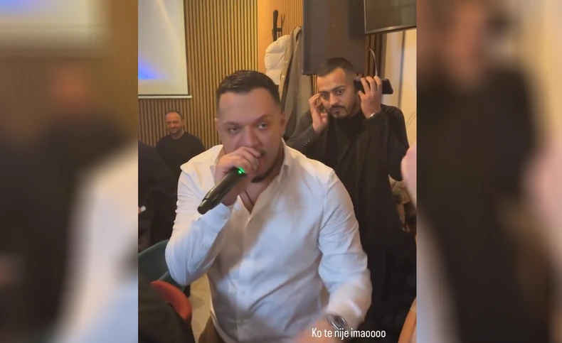 (VIDEO) GASTOZ NAPRAVIO SLAVLJE ZA SVETOG NIKOLU Anđela u kratkom kožnom šortsu, tu su Vuk Mob i Vanja Mijatović - reper se latio mikrofona