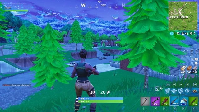 Fortnite na Intel UHD 630, 720p, ustawienia niskie