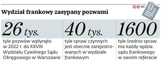 Wydział frankowy zasypany pozwami