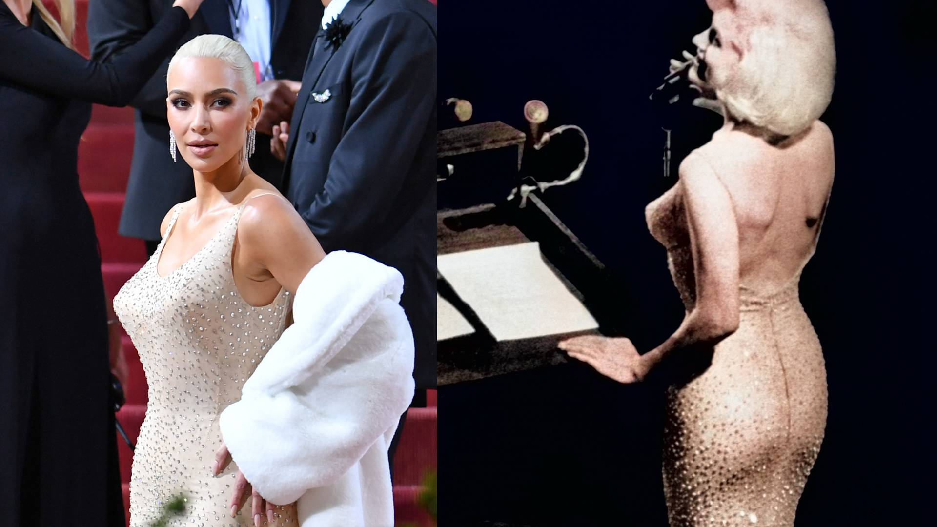Kim Kardashian tönkretette Marilyn Monroe ikonikus estélyi ruháját 