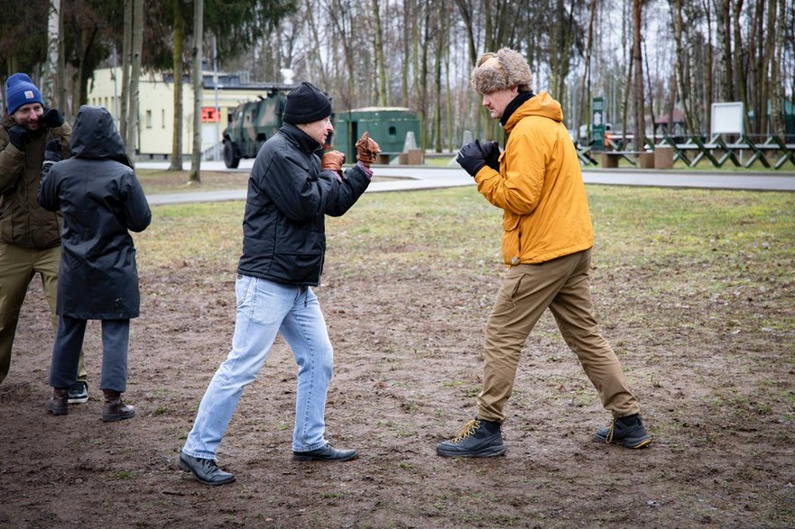 Jakub Dymek podczas szkolenia wojskowego