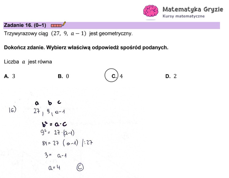 Arkusz CKE i odpowiedzi. Matematyka, poziom podstawowy formuła 2023 - zadanie 16