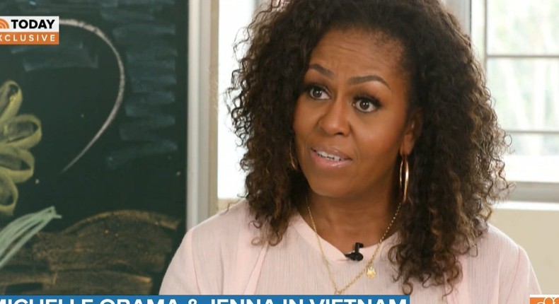 Former First Lady Michelle Obama on the Today Show.