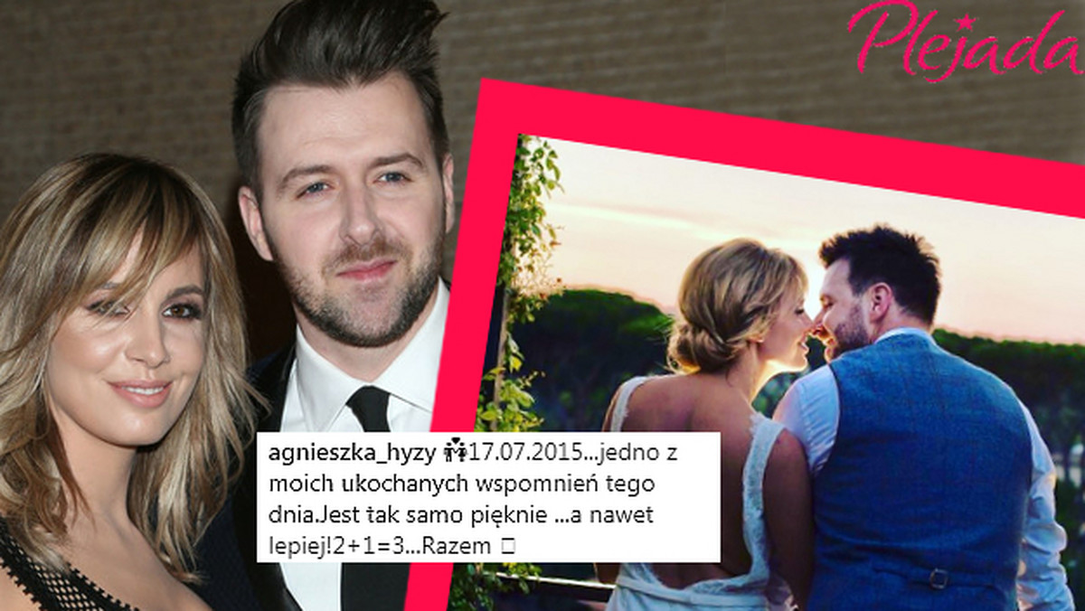 Agnieszka Hyży świętuje trzecią rocznicę ślubu z mężem. Dwuznaczny opis zdjęcia opublikowanego przez prezenterkę na Instagramie wzbudził poruszenie i wywołał plotki, jakoby gwiazda była w ciąży. Tylko w Plejadzie sama zainteresowana skomentowała zamieszanie.