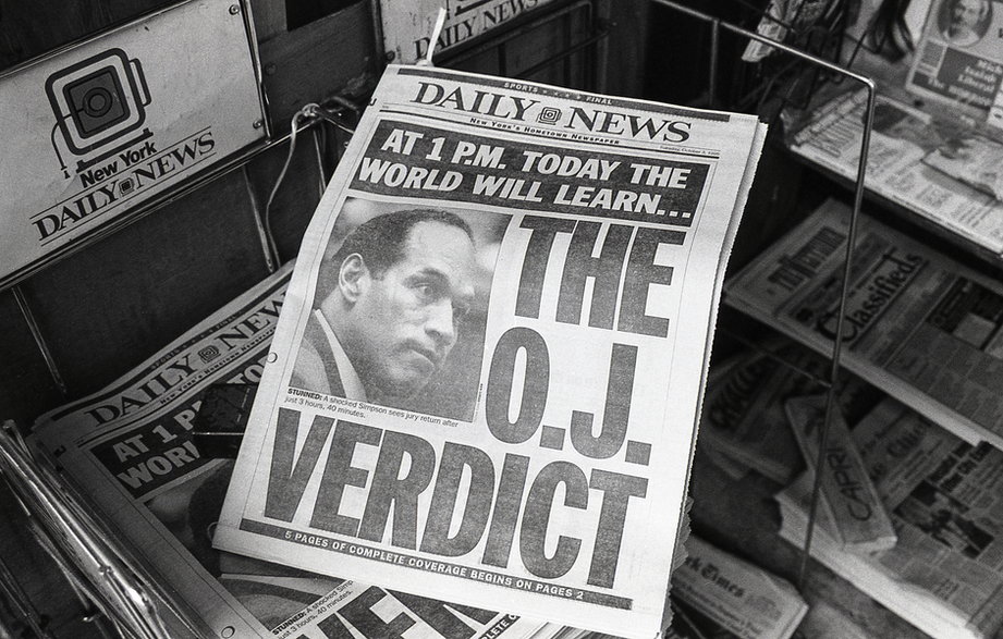 Wydanie "Daily News" z O.J. Simpsonem na okładce