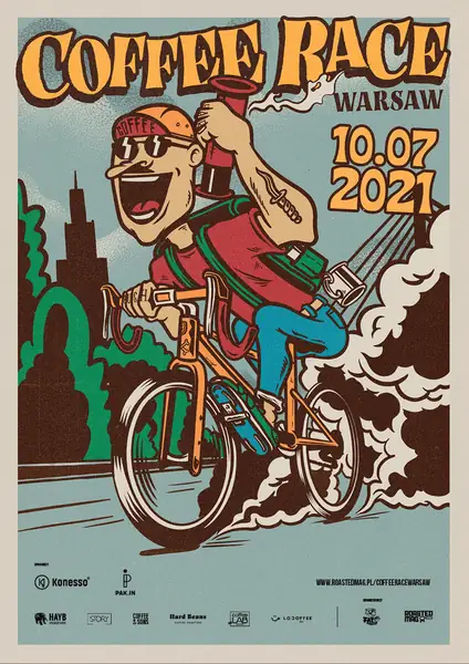 Oficjalny plakat Coffee Ride Warsaw 2021