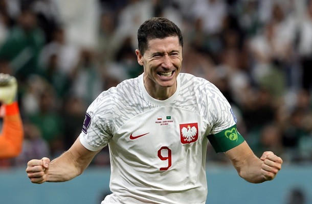 Robert Lewandowski po swoim pierwszym golu na mundialu