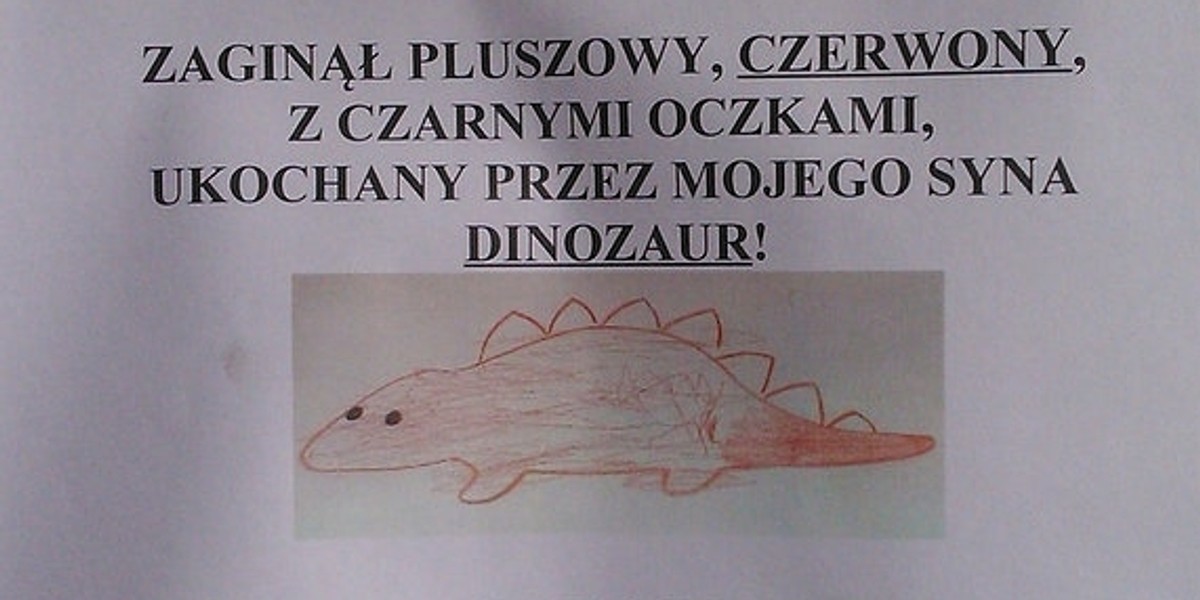 Zaginął dinozaur