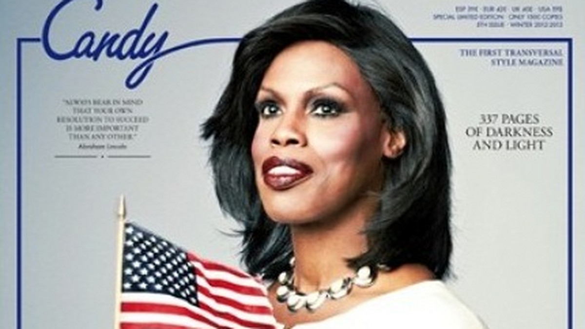 Magazyn "Candy" przyciąga co miesiąc uwagę kontrowersyjnymi okładkami. Po inspiracje dla piątego numeru pisma, wydawca Luis Venegas sięgnął do Białego Domu. Efekt? Transseksualny model Connie Fleming wciela się w Michelle Obamę.