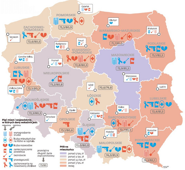 Mapa jakości życia w Polsce