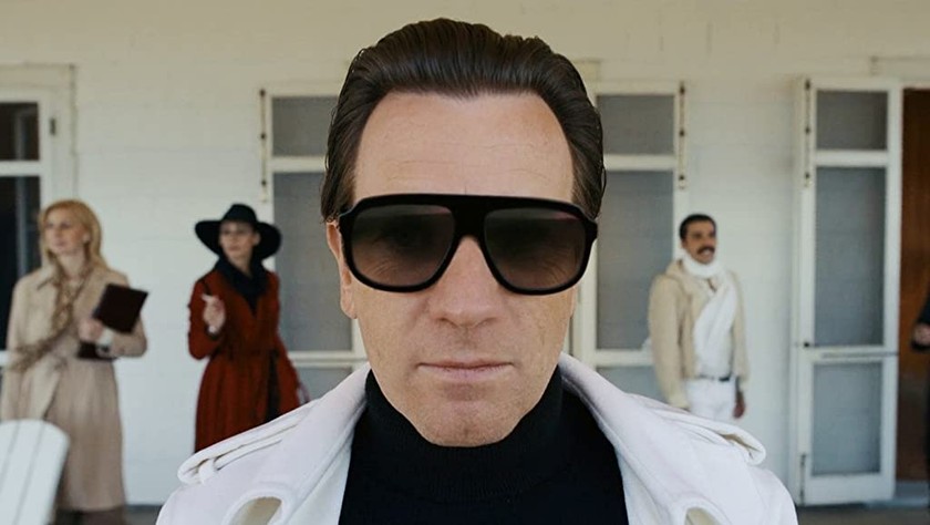 Die zurückgegelten Haare und XXL-Sonnenbrille waren Halstons Markenzeichen.