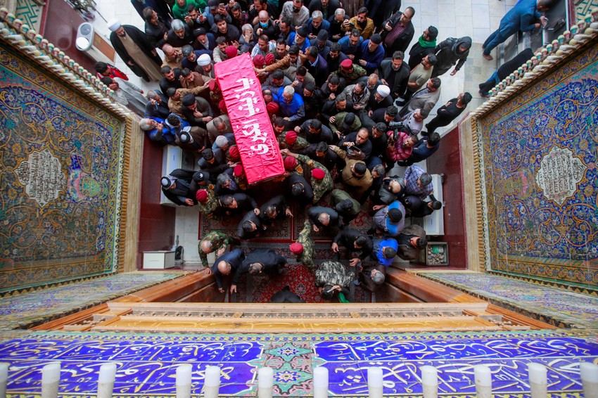 Sahrana Sajeda Razija Musavija u Nadžafu, Irak, 27. decembra