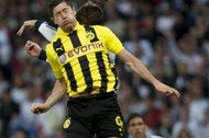 Borussia Dortmund v. Real Madryt. Na zdj. Robert Lewandowski