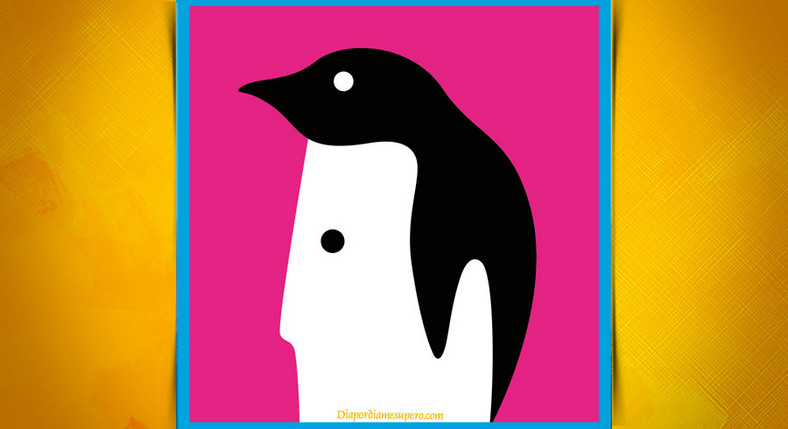 Mężczyzna czy pingwin - co widzisz na tym obrazku?