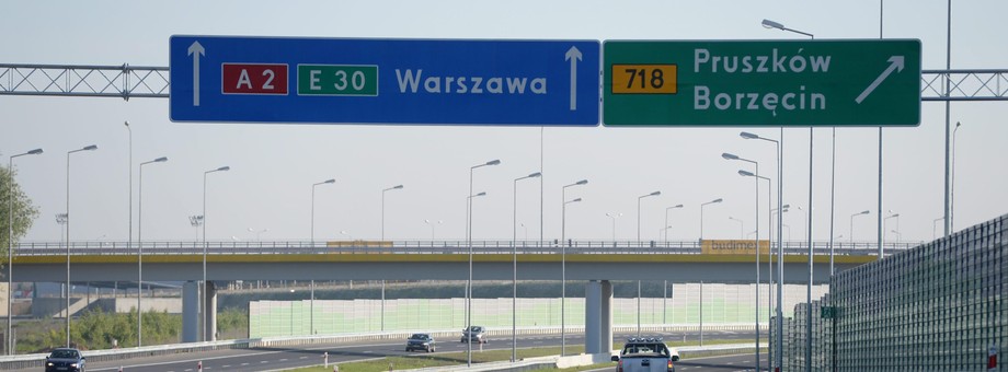 WARSZAWA AUTOSTRADA A2 NOWY ODCINEK D OTWARTY