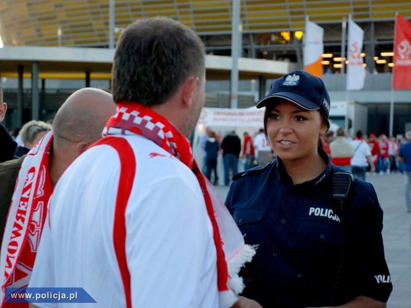 Policjanci podczas meczu Polska-Niemcy