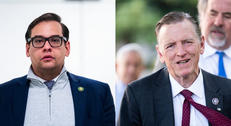 Republican Reps. George Santos of New York and Paul Gosar of Arizona.Tom Williams and Bill Clark/CQ-Roll Call via Getty Images