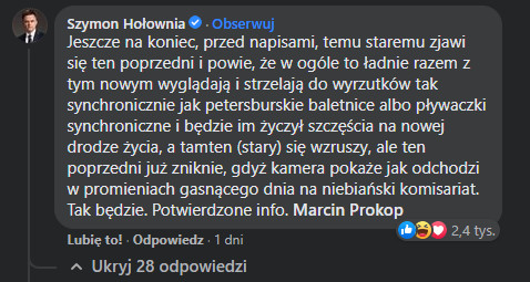 Szymon Hołownia na Facebooku