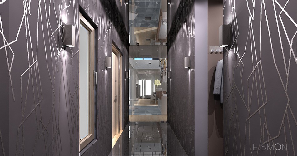 Rezydencja, nietypowe materiały wykończeniowe  - projekt Ejsmont