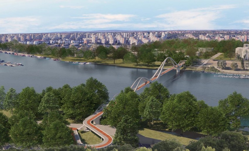 Kako će izgledati pešački most sa Novog Beograda do Ade Ciganlije